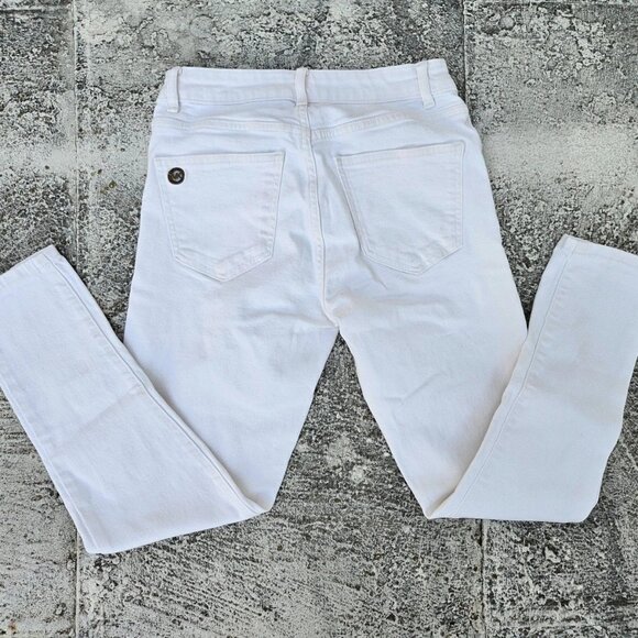 Michael Kors Women Jeans White Cotton Denim Jeans Size 4 - Picture 5 of 11